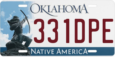 OK license plate 331DPE