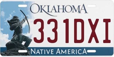 OK license plate 331DXI