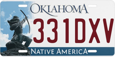 OK license plate 331DXV