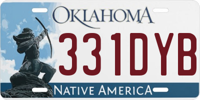 OK license plate 331DYB