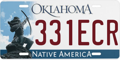 OK license plate 331ECR