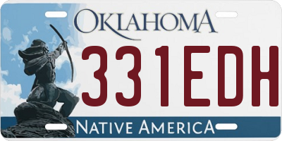 OK license plate 331EDH