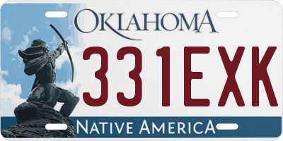 OK license plate 331EXK