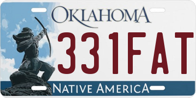 OK license plate 331FAT