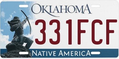 OK license plate 331FCF