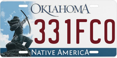 OK license plate 331FCO