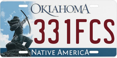 OK license plate 331FCS