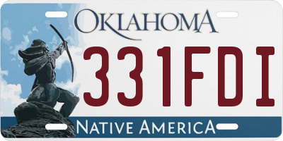 OK license plate 331FDI