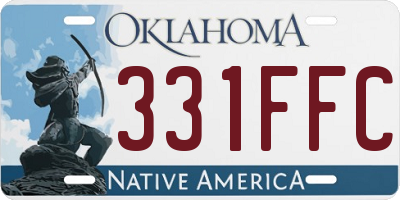 OK license plate 331FFC