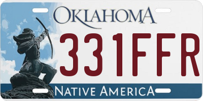 OK license plate 331FFR