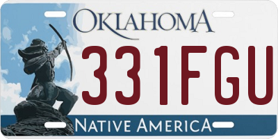 OK license plate 331FGU