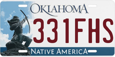 OK license plate 331FHS