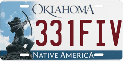 OK license plate 331FIV