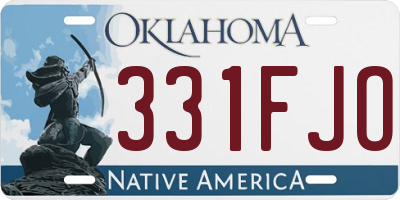OK license plate 331FJO