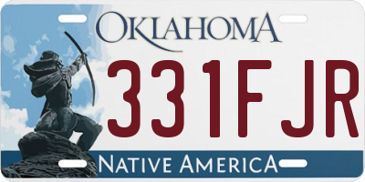 OK license plate 331FJR