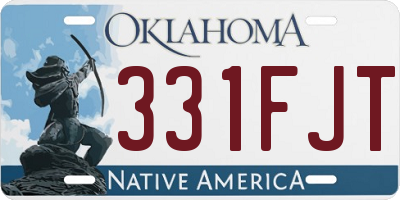 OK license plate 331FJT