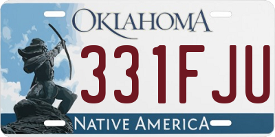 OK license plate 331FJU