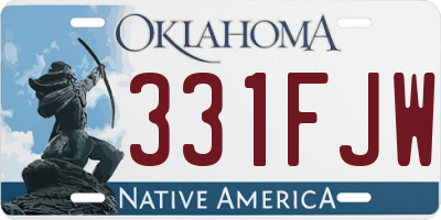 OK license plate 331FJW