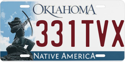OK license plate 331TVX