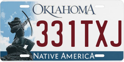 OK license plate 331TXJ