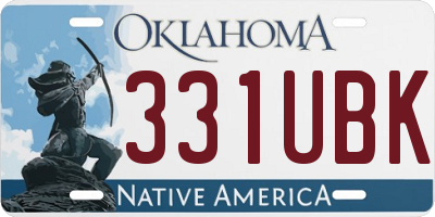 OK license plate 331UBK