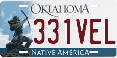 OK license plate 331VEL