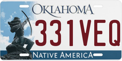OK license plate 331VEQ