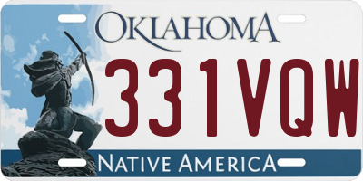 OK license plate 331VQW