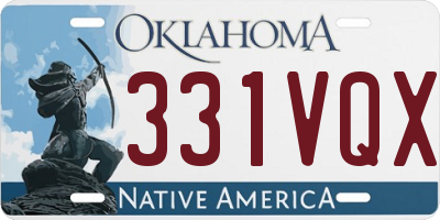 OK license plate 331VQX