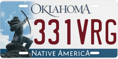 OK license plate 331VRG