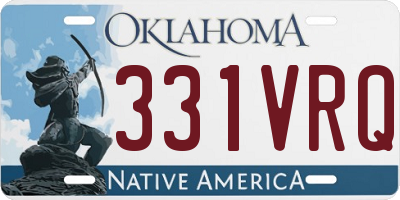 OK license plate 331VRQ