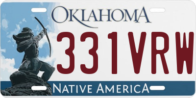 OK license plate 331VRW