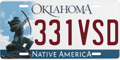 OK license plate 331VSD