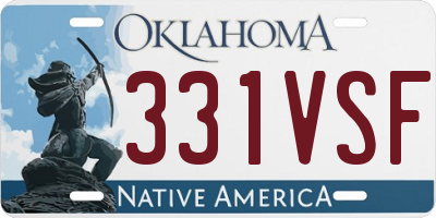OK license plate 331VSF
