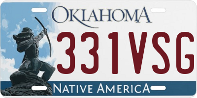 OK license plate 331VSG