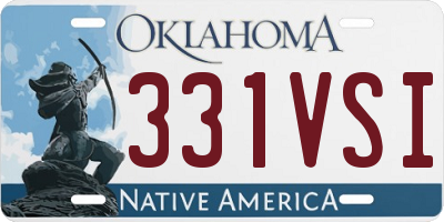 OK license plate 331VSI