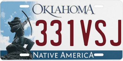 OK license plate 331VSJ