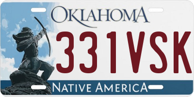 OK license plate 331VSK