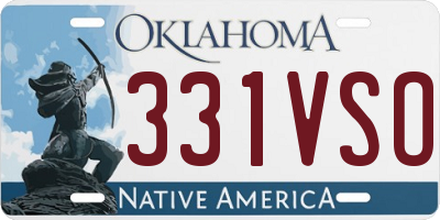 OK license plate 331VSO