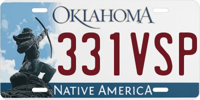 OK license plate 331VSP