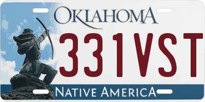 OK license plate 331VST