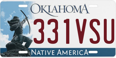 OK license plate 331VSU