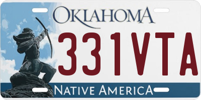 OK license plate 331VTA