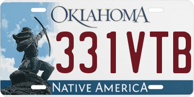 OK license plate 331VTB