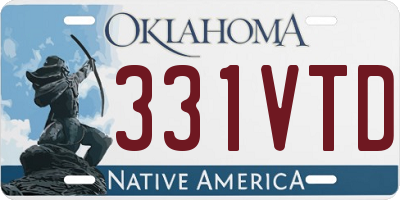 OK license plate 331VTD