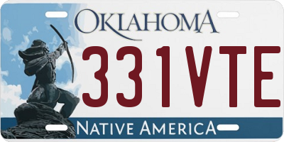 OK license plate 331VTE