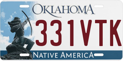 OK license plate 331VTK