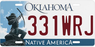 OK license plate 331WRJ