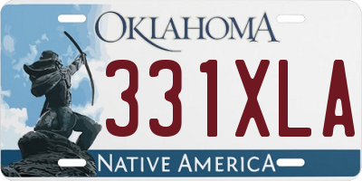 OK license plate 331XLA