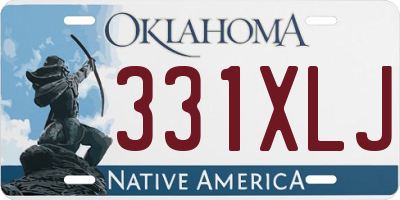 OK license plate 331XLJ